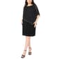 Plus Size MSK Beaded Asymmetric Capelet Shift Dress - image 3