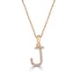 Diamond Classics&#40;tm&#41; 14kt. Rose Gold Initial J Letter Necklace - image 1