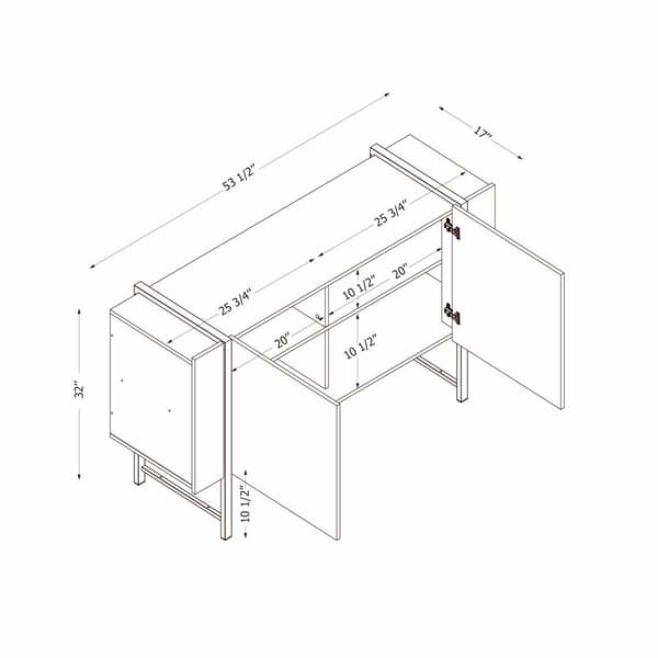 South Shore Mezzy Cosmopolitan Urban Modern Sideboard