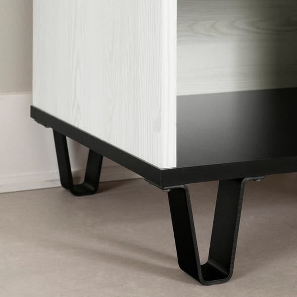 South Shore Arlen White Pine 1-Drawer Nightstand