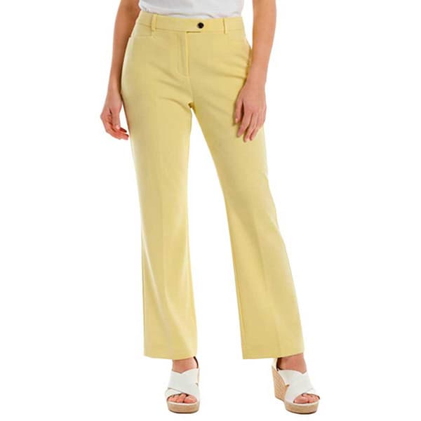 Petite Calvin Klein Modern Straight Leg Button Tab Dress Pants