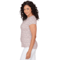 Womens Emaline Key Items Short Sleeve Medallion Lace Neck Tee - image 4