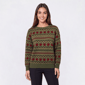 Petite Rio & Rian Long Sleeve Leaves & Fair Isle Sweater - image 1