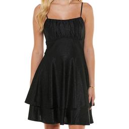 Juniors Emerald Sundae Glitter Emma Double Tier Skater Dress
