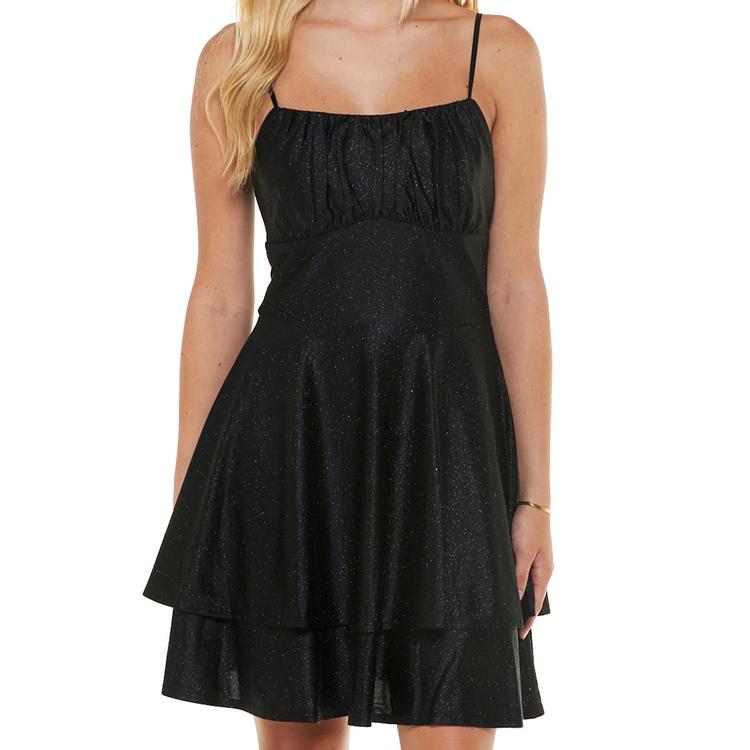 Juniors Emerald Sundae Glitter Emma Double Tier Skater Dress