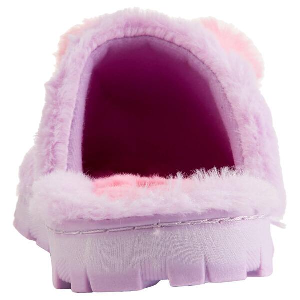 Womens Kensie Faux Fur Slippers - Lilac