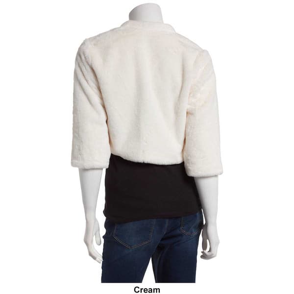 Womens Rabbit Rabbit Rabbit Faux Fur Shrug