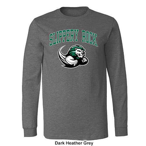 Mens Slippery Rock University Pride Mascot Long Sleeve Tee