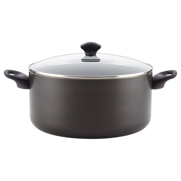 Farberware&#40;R&#41; DiamondMax&#40;tm&#41; 10.5-Quart Black Covered Stockpot - image 