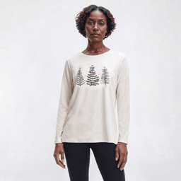 Womens Hasting & Smith Long Sleeve Christmas Trio Tee
