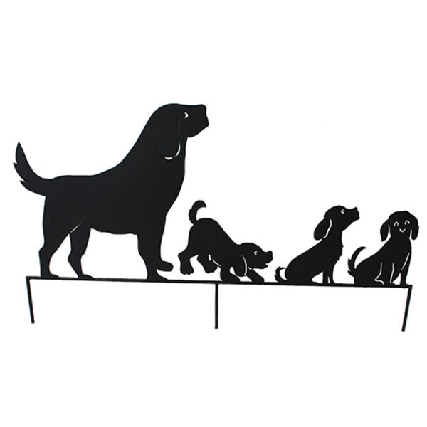 Metal Dogs Silhouette Garden Stake - image 
