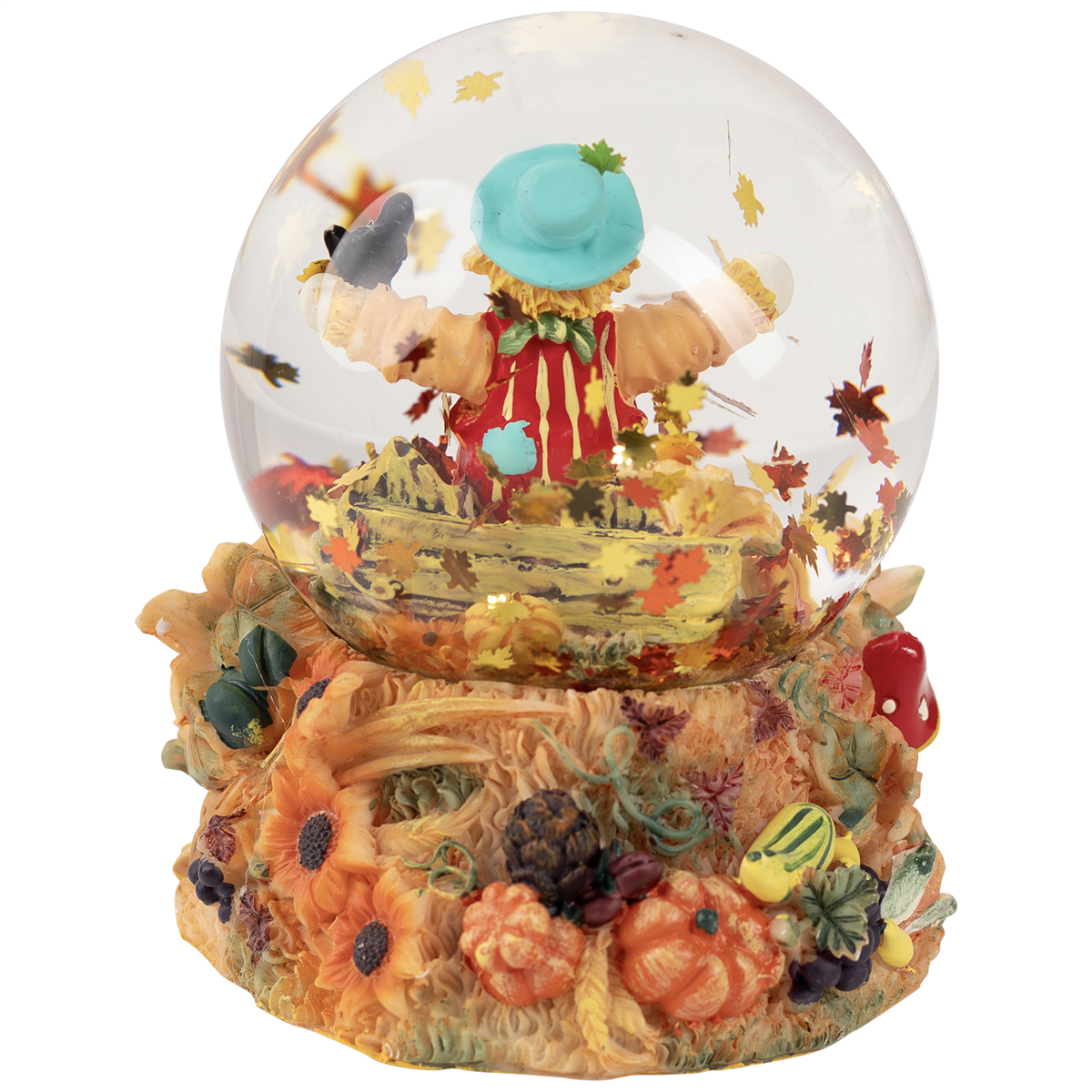 Northlight Scarecrow Happy Fall Harvest Snow Globe - 5.5in.