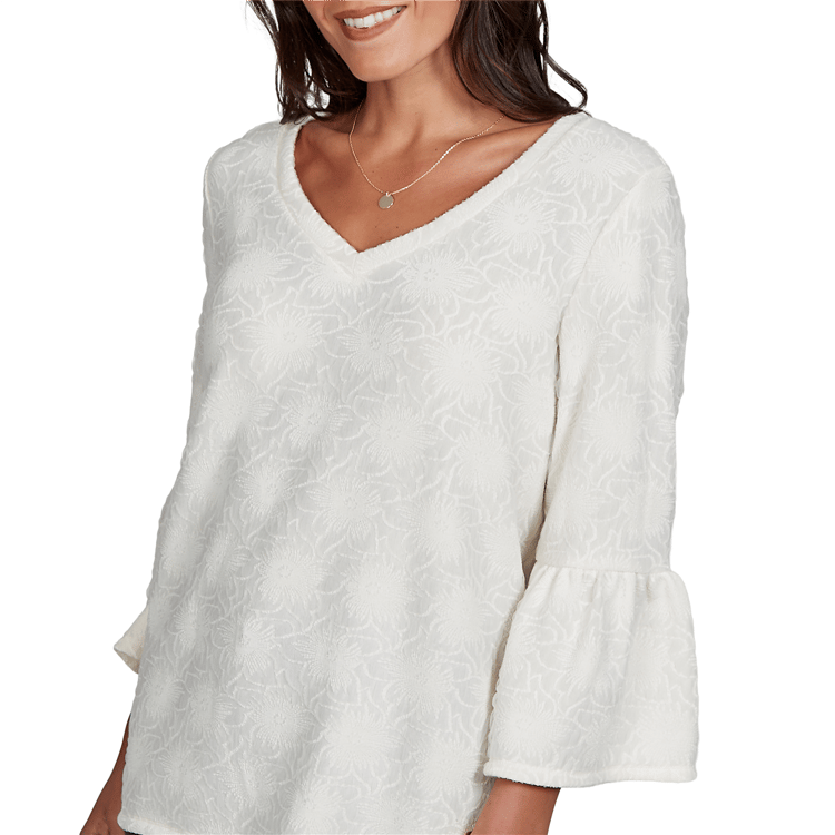 Petite Ruby Rd. Romance On The Ranch Medallion Floral Blouse