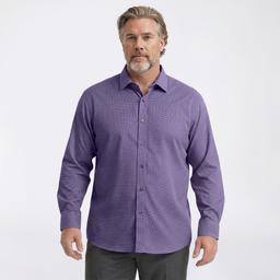 Mens Big & Tall Christian Aujard Stretch Dress Shirt-Purple/Lilac