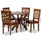 Baxton Studio Anila Walnut Brown Finished Wood 5pc. Dining Set - image 9
