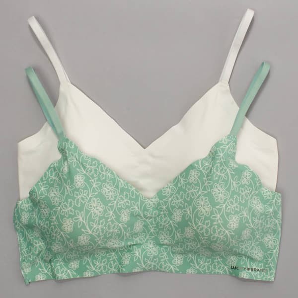 Womens Lucky Brand 2pk. Micro Laser Bralettes - LVD22851BV2