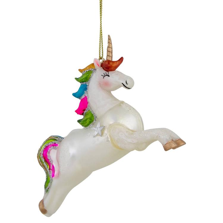 Northlight Seasonal 4.5in. Rainbow Unicorn Christmas Ornament