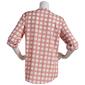 Womens Calvin Klein Roll Sleeve Check Casual Button Down Blouse - image 2