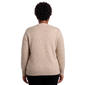 Plus Size Hasting & Smith Solid Long Sleeve Cable V-Neck Cardigan - image 2