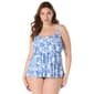 Plus Size Beach House Beach House Shoreline Shells Jane Ruffle T - image 1