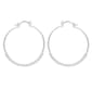Freedom Nickel Free Diamond Dusted Bottom Click Top Hoop Earrings - image 1