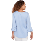 Womens Ruby Rd. California Dreaming Ruffle Sleeve Dot Blouse - image 2