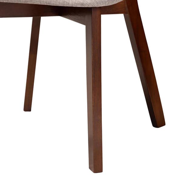 Baxton Studio Dannell Mid-Century Modern Grey Fabric Dining Chair