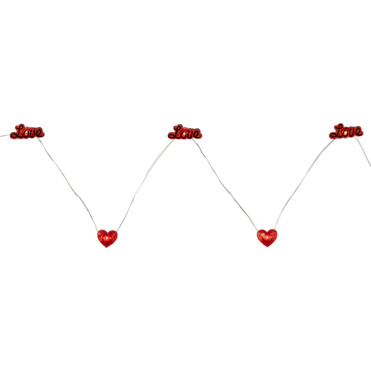 Open Video Modal for Northlight Seasonal Valentine&#39;&#39;s Day Love &amp; Heart LED Fairy Lights