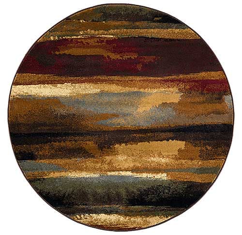 Tayse Festival Dakota Watercolor Patten Round Area Rug