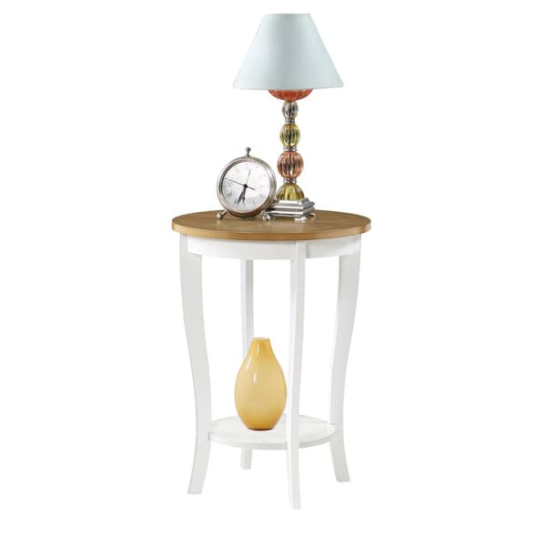 Convenience Concepts American Heritage Two-Tone Round End Table