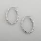 Sterling Silver Fancy Hoop Earrings - image 1