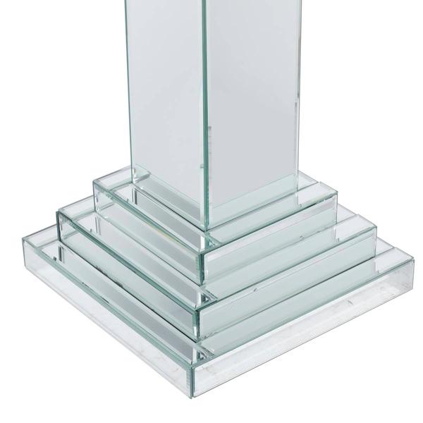 9th & Pike® Silver Wood Glam Pedestal Table