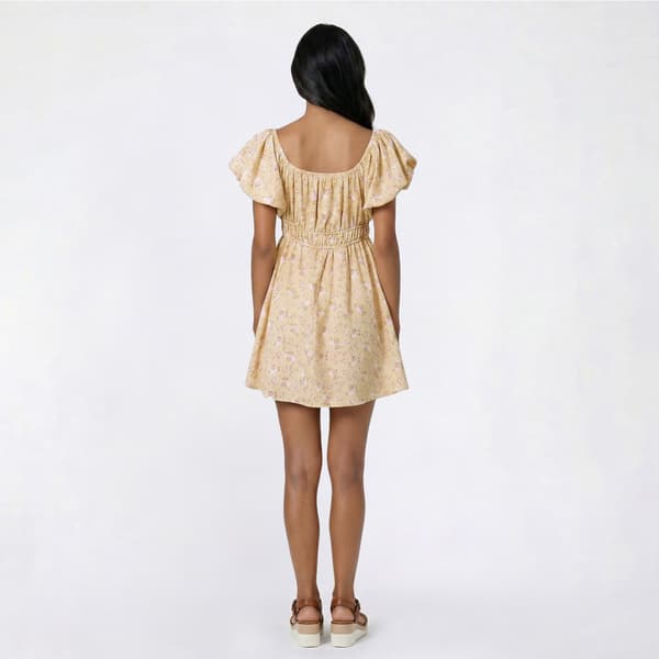 Juniors No Comment Balloon Sleeve Skater Dress
