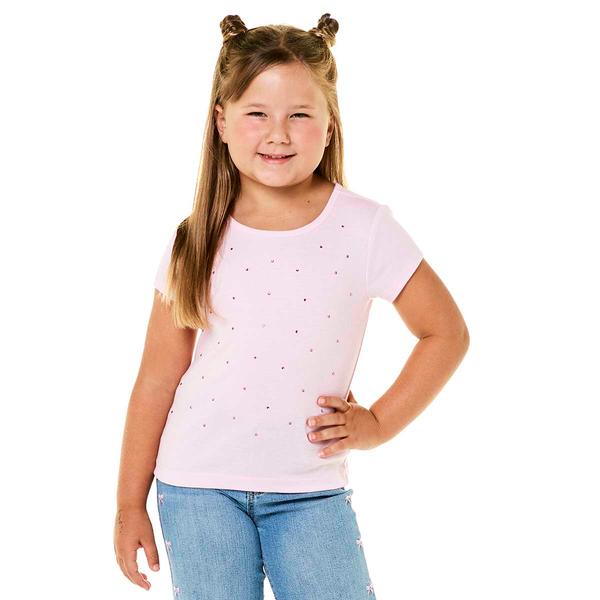 Girls (4-6x) Star Ride(R) Short Sleeve Rhinestone Tee - Orchid - image 