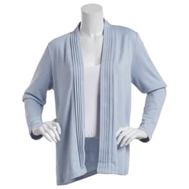 Womens Hasting & Smith Long Sleeve Pleat Front Open Cardigan