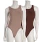 Juniors Pink Rose 2pk. Double Layer Crew Neck Bodysuit - image 1