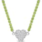 Sophia B Peridot & Created White Sapphire Collar Necklace - image 1