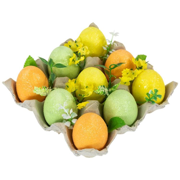 Northlight Seasonal Carton of Glittered Easter Eggs