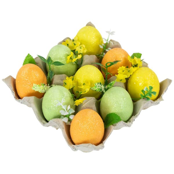 Northlight Seasonal Carton of Glittered Easter Eggs