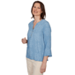 Petite Alfred Dunner Camden Market Floral Embroidery Blouse - image 3