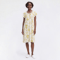 Womens Body Touch Short Sleeve Floral Lace Trim Waltz Gown - image 1