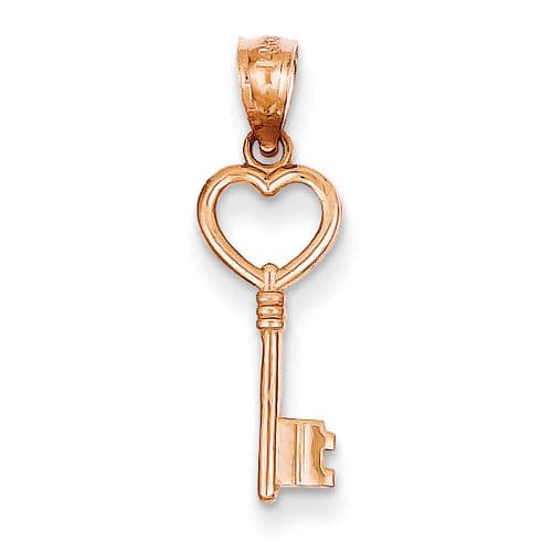 Gold Classics&#40;tm&#41; 14kt. Rose Gold Key Pendant - image 