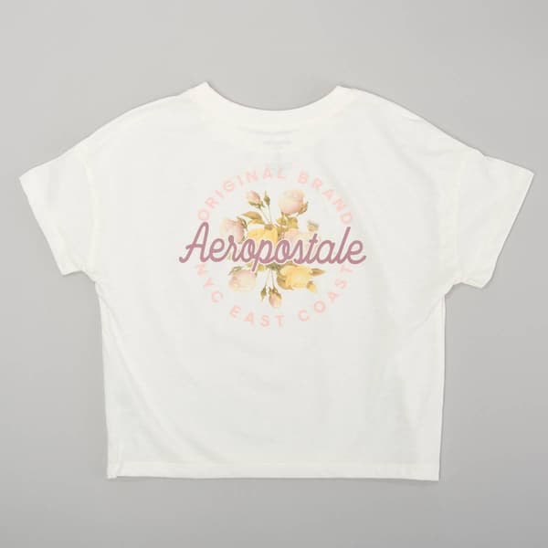Girls &#40;7-16&#41; Aeropostale Short Sleeve Rose Back Art Fashion Tee