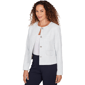 Petite Emaline Seabreeze Essence Button Front Tweed Blazer - image 3
