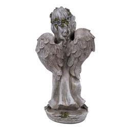 Hi-Line Gift Angel Child Holding Bird Garden Statue
