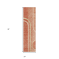 HomeRoots Salmon Abstract Washable Indoor Outdoor Runner Rug - image 3