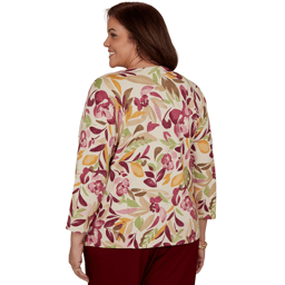 Plus Size Alfred Dunner Union Square Floral Painterly Blouse