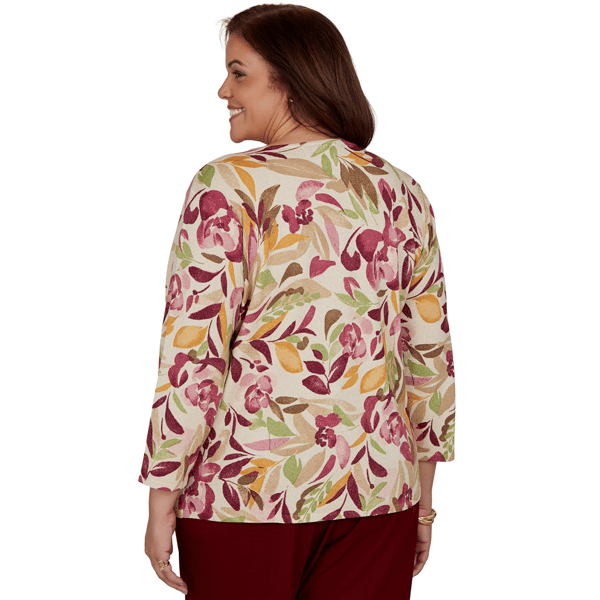 Plus Size Alfred Dunner Union Square Floral Painterly Blouse