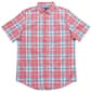 Mens Chaps Short Sleeve Plaid Button Down Shirt - Pink Agate - image 1