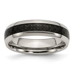 Mens Endless Affection(tm) Titanium Black Carbon Fiber Inlay Band